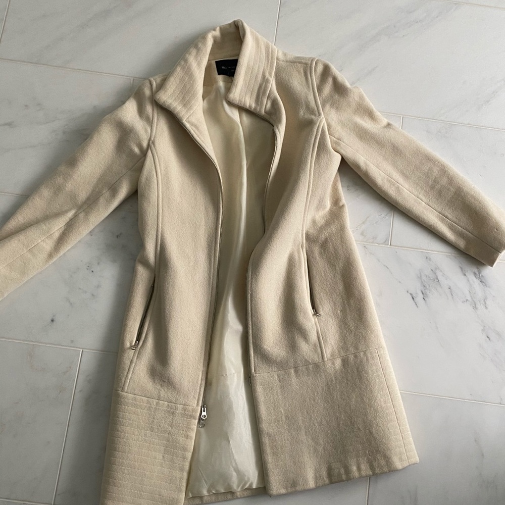 Winter white dress coat